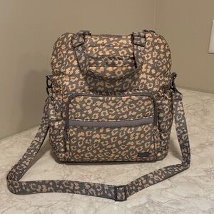 🩶 Lug Canter Leopard Pearl Convertible Tote Backpack VGUC